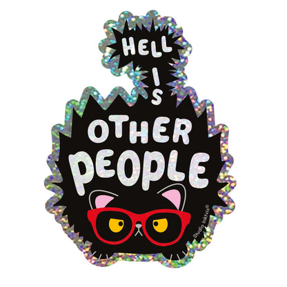 Glitter sticker Hell is other people van Studio Inktvis, foto 3
