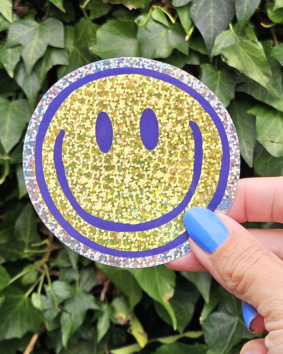 Glitter sticker Smiley van Studio Inktvis, foto 3