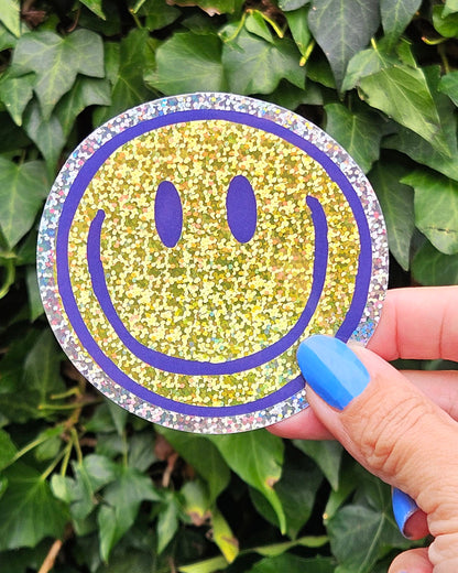 Glitter sticker Smiley van Studio Inktvis, foto 3