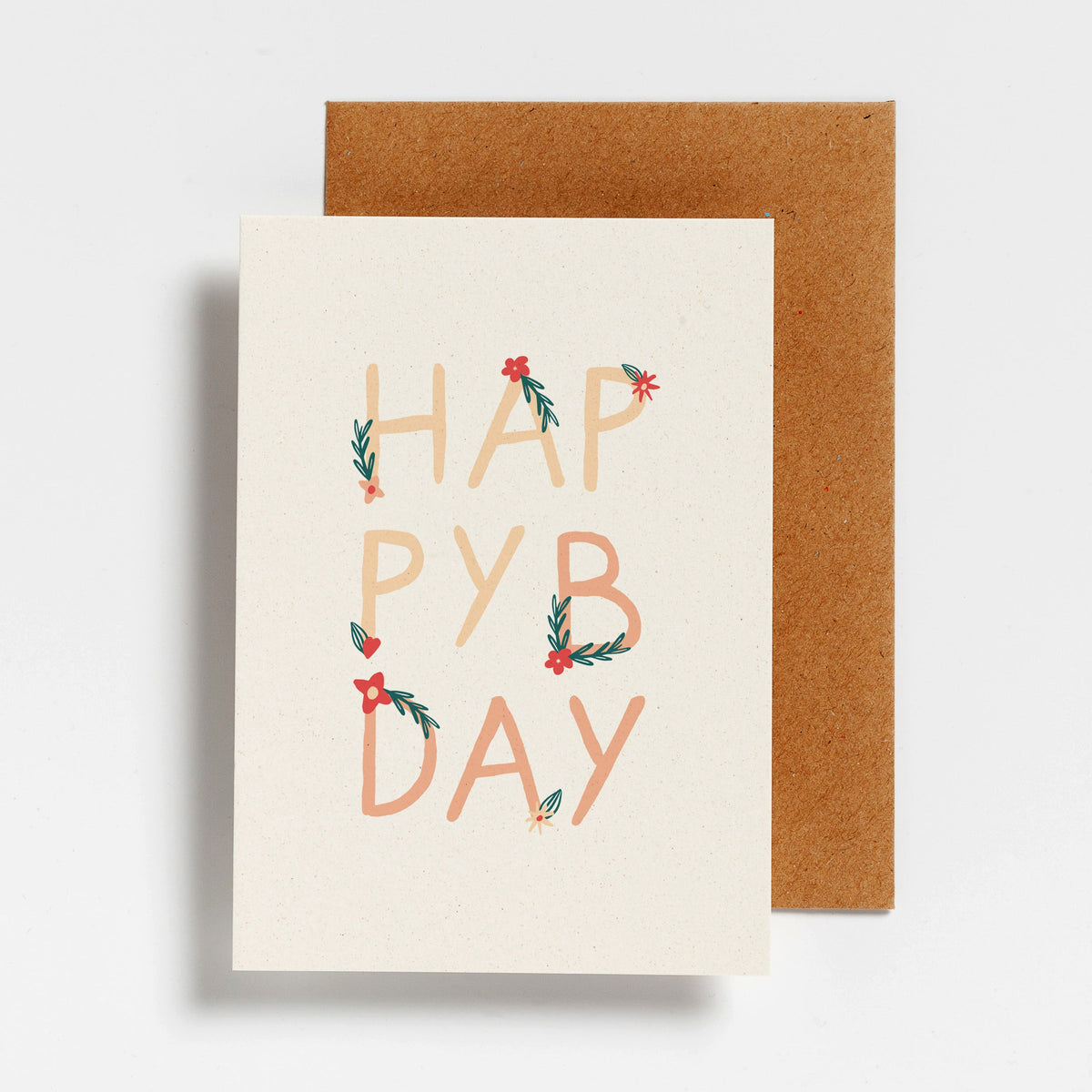 Hello August wenskaart Text Happy Bday