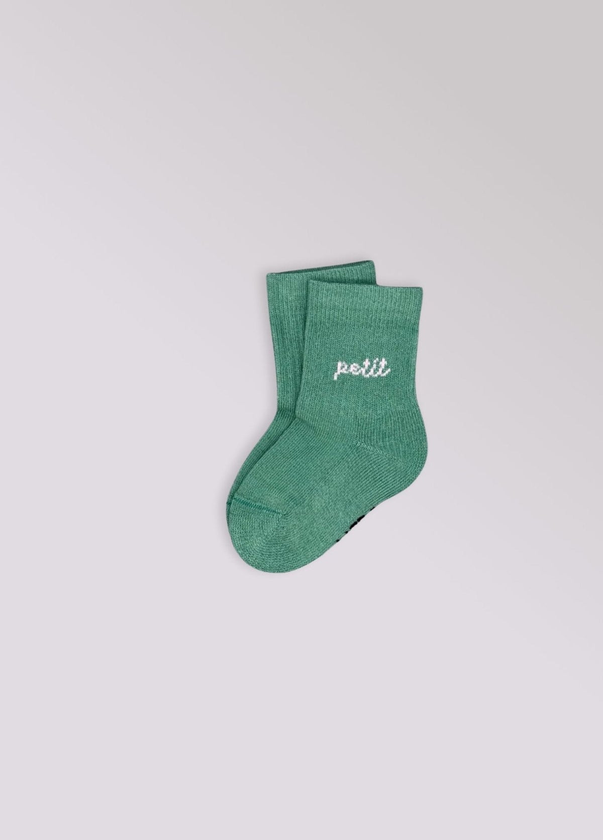 Paar groene babysokken Petit van No Bad Days Club, productfoto