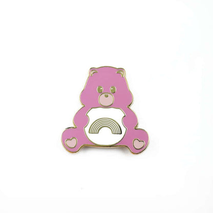 Pin Care Bear Sending Rainbows van Studio Inktvis, roze