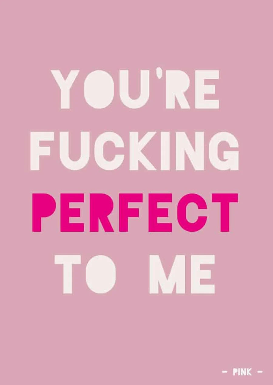 Postkaart You're fucking perfect to me Studio Inktvis