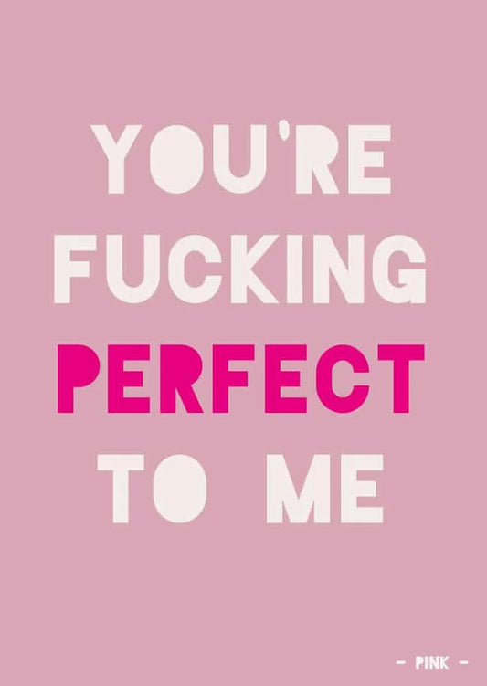 Postkaart You're fucking perfect to me Studio Inktvis