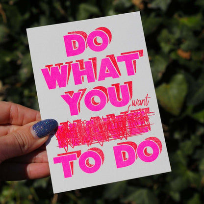 Postkaart Do what you want to do van Studio Inktvis, foto 2