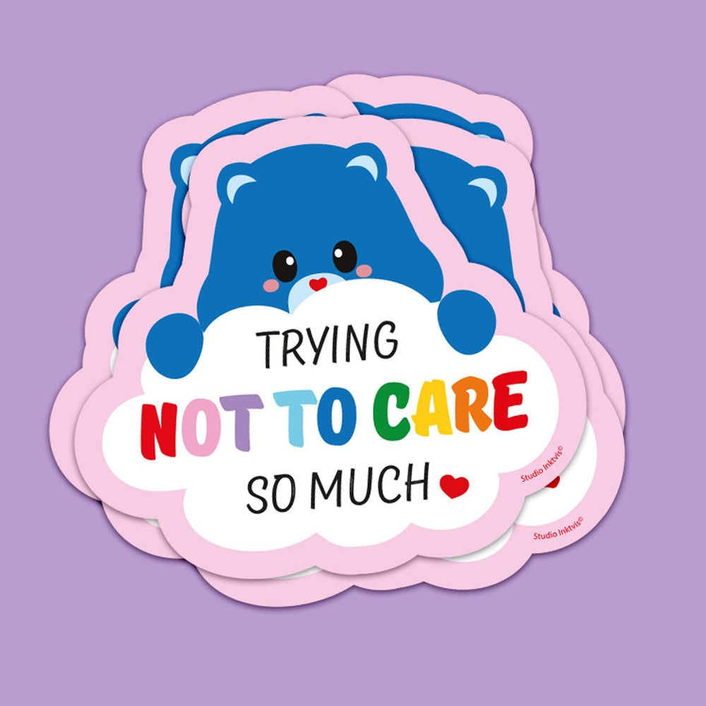 Sticker Trying not to care so much van Studio Inktvis, foto 4